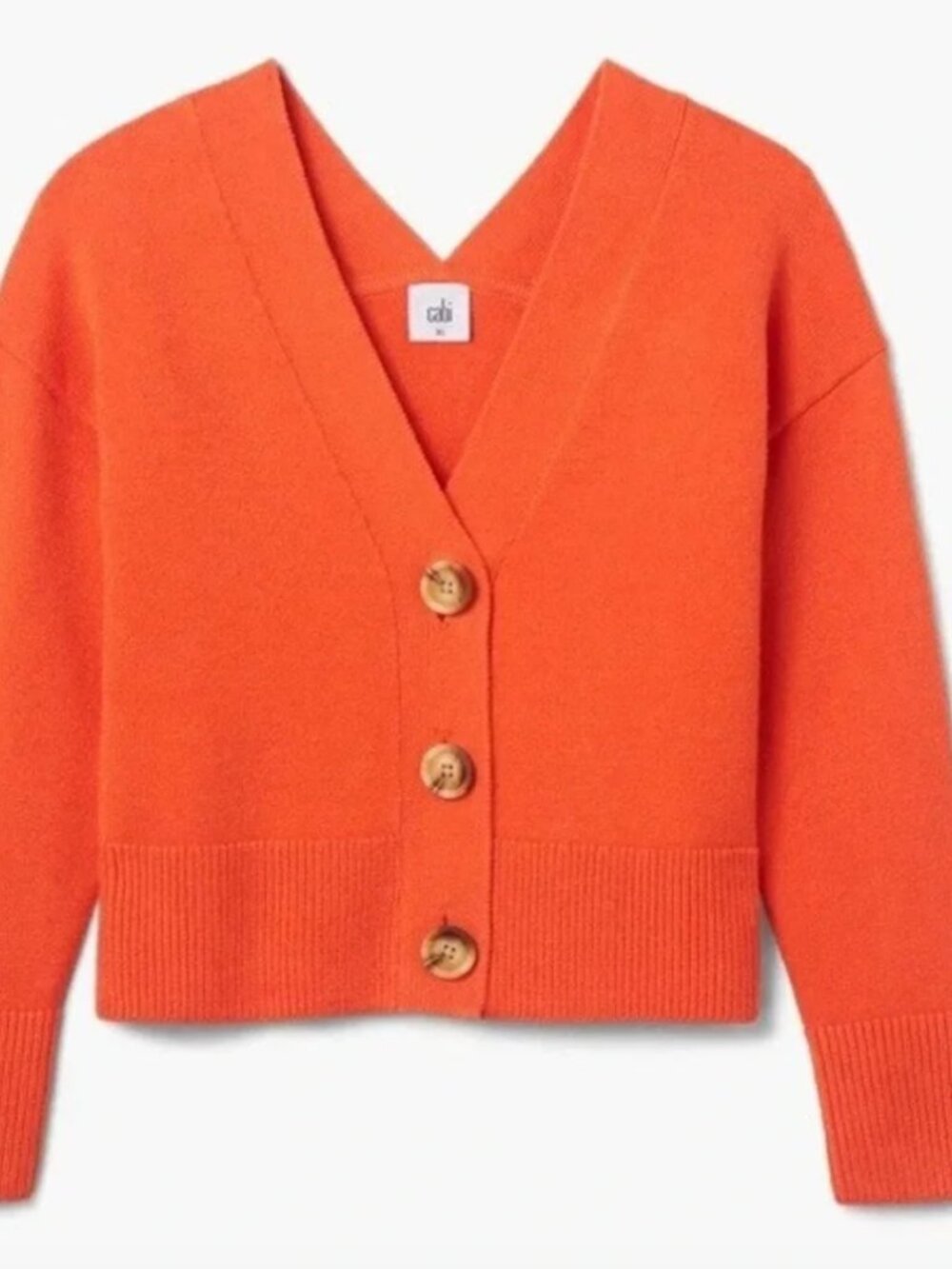 Cabo Citrus Cardigan Size Large Orange Sweater #6652